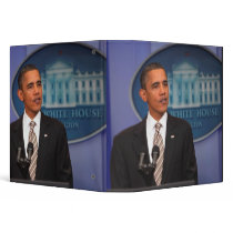 President Barack Obama makes an announcement 3 Ring Binders