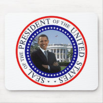 President Barack Obama Mousepad - Red White Blue