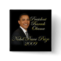 President Barack Obama Nobel Peace Prize buttons