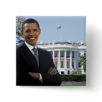 President Barack Obama - Square Pin