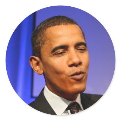 President Barack Obama Round Sticker