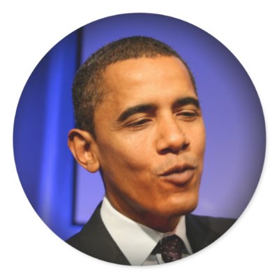 President Barack Obama Round Stickers by pantavila
