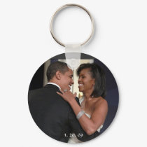 President Barack Obama & the 1st Lady, 1. 20. 09 keychains