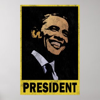 President Barack Obama Vintage print
