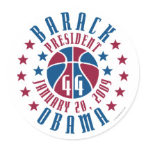 President "Bask-O-Bama" #44 Kids stickers