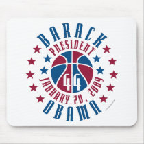 President "Bask-O-Bama" #44 mousepads