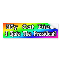 president cat bumper stickers by lethlchoclate president cat bumper stickers