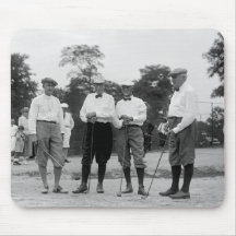 President Harding Golf Foursome, 1920s Mouse Pad