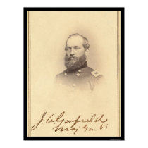 President James Garfield Signed Card 1861 posters