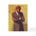 President John F Kennedy Fractal Portrait Picture cards