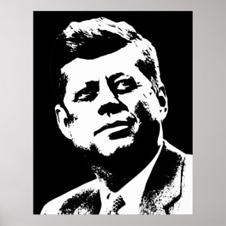 President Kennedy -- Black and White print