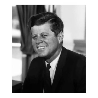 President Kennedy In Black And White print