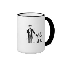 President Lincoln and a Panda Enjoy Ice Cream Mugs