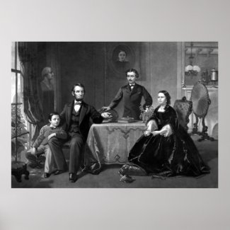 President Lincoln And His Family print