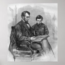 President Lincoln and His Son Posters