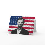 President Lincoln and The American Flag Card