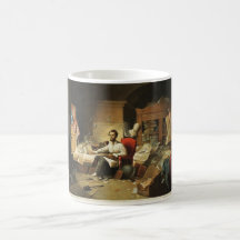 President Lincoln Writing Proclamation of Freedom Mug