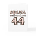 President Obama 44 Blank Greeting Card by DemocraticTeesGifts President Obama 44 Blank Greeting Card