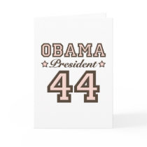President Obama 44 Blank Greeting Card by DemocraticTeesGifts President Obama 44 Blank Greeting Card