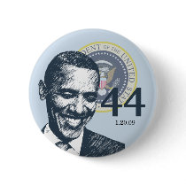 President Obama 44th President Buttons