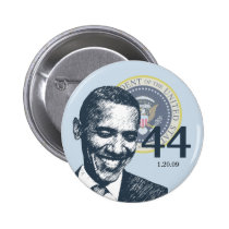 President Obama 44th President buttons