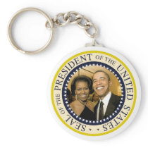 President Obama and First Lady Michelle Key Chain