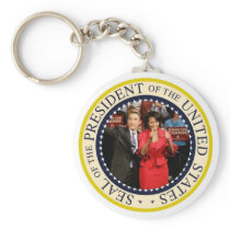 President Obama and First Lady Michelle Keychain