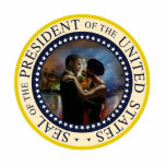President Obama and Michelle Victory Dance Acrylic Cut Out