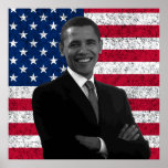 President Obama and The American Flag Posters