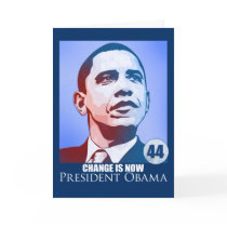 President Obama, Change is Now Card