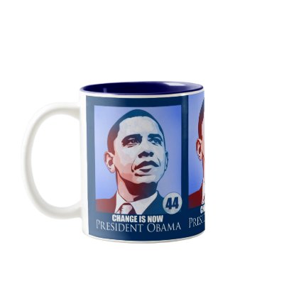 President Obama, Change is Now Mug