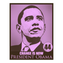 President Obama, Change is Now Pink Poster posters