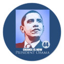President Obama, Change is Now Sticker by jamierushad President Obama, Change is Now Sticker