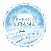 President Obama Christmas Ornament photo sculptures