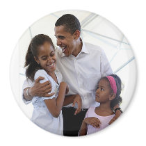 President Obama Father & Daughters Large magnets by obama_inauguration President Obama Father & Daughters Large magnets