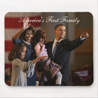 President Obama First Family Keepsakes Mouse Mats by Obama_Keepsakes