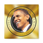President Obama Gold Seal Magnet