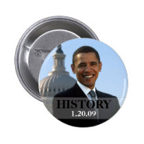 President Obama History 1/20/09 buttons