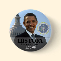 President Obama History 1/20/09 - I was there! buttons
