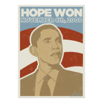 President Obama "Hope Won" Poster posters
