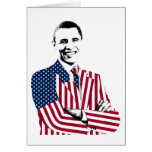 President Obama in an American Flag Suit Greeting Card