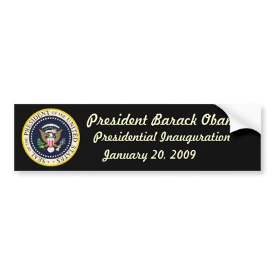 President Obama Inauguration Bumper Sticker by obama_inauguration