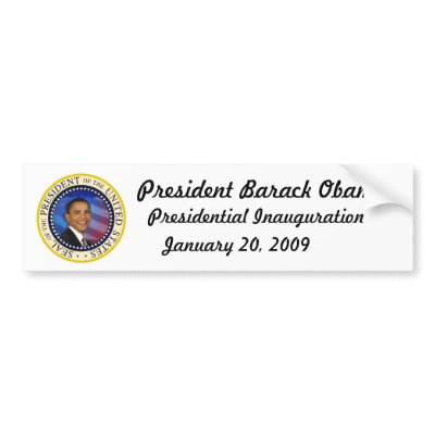 President Obama Inauguration Bumper Sticker by obama_inauguration