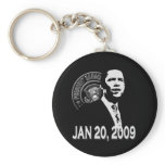 President Obama Inauguration BW Keychain