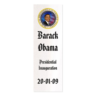 PRESIDENT OBAMA Inauguration Commemorative Business Card Template by obama_inauguration
