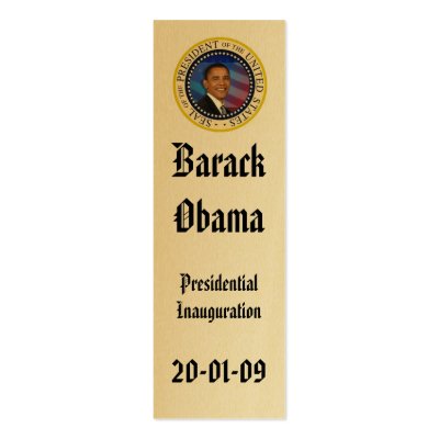 PRESIDENT OBAMA Inauguration Commemorative Business Card by obama_inauguration