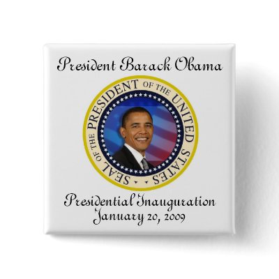 PRESIDENT OBAMA Inauguration Commemorative Pinback Button by obama_inauguration
