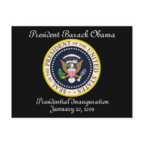 PRESIDENT OBAMA Inauguration Commemorative postcards