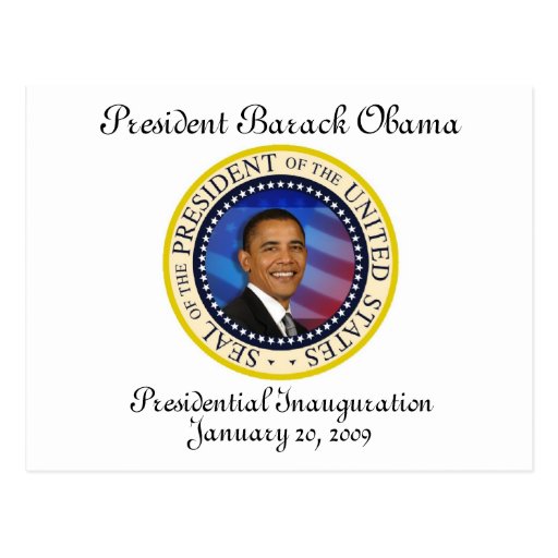 PRESIDENT OBAMA Inauguration Commemorative Post Card