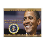 President Obama Inauguration Day Commemorative Post Card